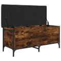 vidaXL Úložná lavička dymový dub 102x42x45 cm kompozitné drevo