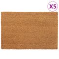 vidaXL Rohožky 5 ks prírodné 40x60 cm všívané kokosové vlákno