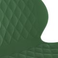 335043 vidaXL Swivel Dining Chair Dark Green Velvet