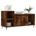vidaXL TV skrinka dymový dub 100x35x55 cm spracované drevo