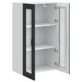 vidaXL Nástenný sklenený kabinet PORTO Čierna 60 x 31 x 100 cm