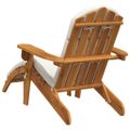 vidaXL Adirondack Záhradná stolička s podnožkou masívne akáciové drevo