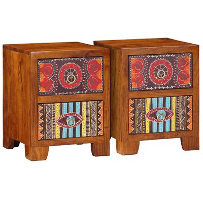 vidaXL Nočná skrinka 2 ks 35x35x45 cm Akácia z masívneho dreva