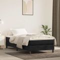 vidaXL Matrac s taštičkovými pružinami stredná tvrdosť čierny 90x210x20 cm zamat