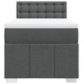 vidaXL Posteľný rám boxsping s matracom tmavosivý 80x200 cm látka