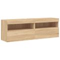 vidaXL TV nástenné skrinky s LED svetlami 2 ks dub sonoma 60x30x40 cm