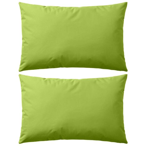vidaXL Vankúše do exteriéru 2 ks jablkovo zelené 60x40 cm