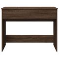 vidaXL Toaletný stolík so zrkadlom hnedý dub 100x45x76 cm