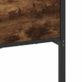 vidaXL Kovový posteľný rám bez matraca dymový dub 200x200 cm