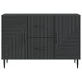 vidaXL Servírovacia skriňa Čierna 89 x 34,5 x 60 cm Kompozitné drevo