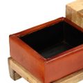vidaXL Úložná lavica 120x36x36 cm masívne mangovníkové drevo a koža