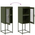VidaXL Príborník Olive Green 36x39x107 cm Oceľ valcovaná za studena