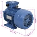 vidaXL 3-fázový elektromotor, hliník 3 kW/4HP, 2-pólový 2840 ot./min