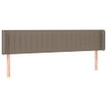 vidaXL Čelo postele s LED sivohnedé 183x16x78/88 cm látka