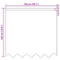 vidaXL Čipková záclona Biela 180 x 150 cm Polyester