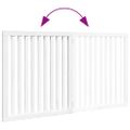 vidaXL Brána pre psa skladacia 2 panely biela 160 cm topoľové drevo
