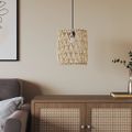 vidaXL Tienidlo na lampu hnedé Ø23x28 cm prútené