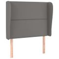 vidaXL Čelo postele so záhybmi sivé 93 x 23 x 118/128 cm umelá koža