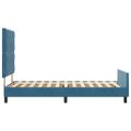 vidaXL Posteľ s pružinovým rámom Tmavomodrá 100 x 200 cm Zamat