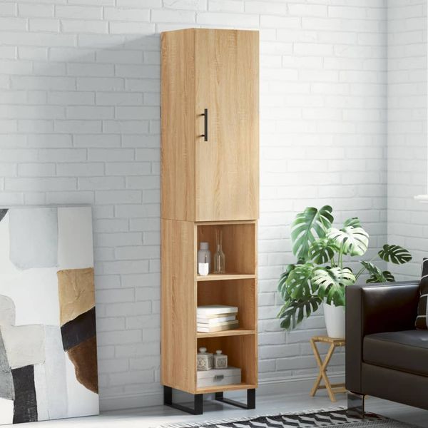 vidaXL Vysoká skrinka dub sonoma 34,5x34x180 cm spracované drevo