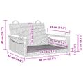 vidaXL Hojdacia lavica sivá 63x62x40 cm polyratanová