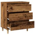 vidaXL Komoda staré drevo 60x35x70 cm spracované drevo