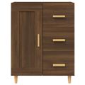 vidaXL Komoda hnedý dub 69,5x34x90 cm spracované drevo