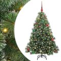 vidaXL Umelý vianočný stromček s 150 LED-i Zelená 150 cm PE a PVC