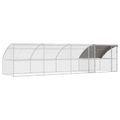 vidaXL Klietka pre sliepky 4 ks Strieborná 800 x 200 x 200 cm