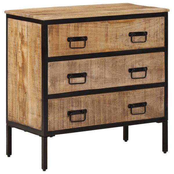 vidaXL Komoda 70x35x70 cm, surový mangový masív