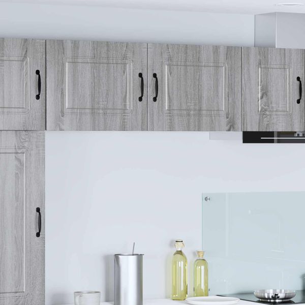 vidaXL Dvierka na umývačku Kalmar 2 pcs Sivý Sonoma 50 x 31 x 40 cm