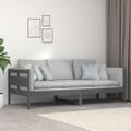vidaXL Denná posteľ sivá masívna borovica 90x200 cm