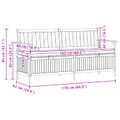 vidaXL Úložná lavička 2 -Seater 170 x 63 x 84 cm Obdĺžnikový