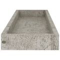 vidaXL Terasové nástenné police 4 ks betónovosivé 60x15x4 cm MDF