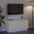 vidaXL TV skrinka 100 x 38 x 49 cm Biela Kompozitné drevo