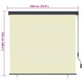 vidaXL Roleta Krémová 180 x 250 cm Textil a hliník