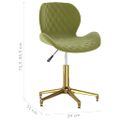 335042 vidaXL Swivel Dining Chair Light Green Velvet