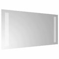 vidaXL Zrkadlo do kúpeľne s LED Priehľadná 40 x 20 cm tvrdené sklo