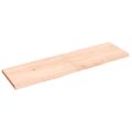 vidaXL Nástenná polica 140x40x(2-4) cm neošetrený dubový masív