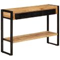 vidaXL Konzolový stolík 110x30x76 cm masívne mangové drevo