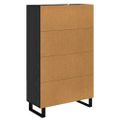 vidaXL Highboard Čierny dub 69,5 x 31 x 115 cm Kompozitné drevo