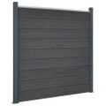 vidaXL Sada plotových panelov sivá 353x186 cm WPC
