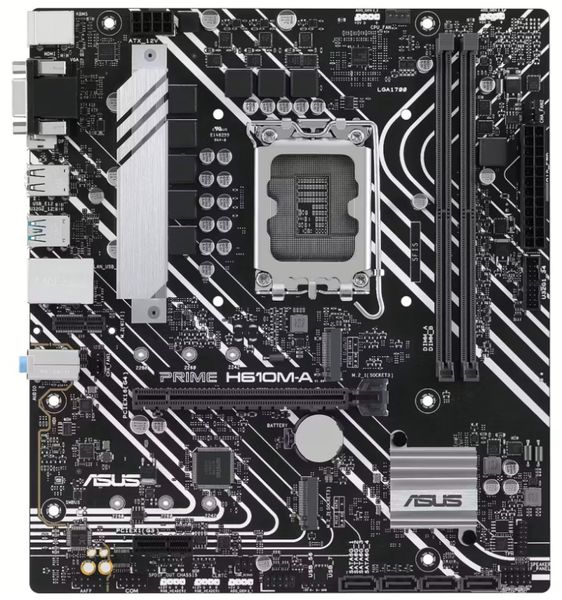 ASUS PRIME H610M-A-CSM/LGA 1700/mATX Základní deska, Intel H610, LGA1700, 2× DDR5 DIMM (max. 96GB), 2× M.2, HDMI, DisplayPort, VGA, mATX