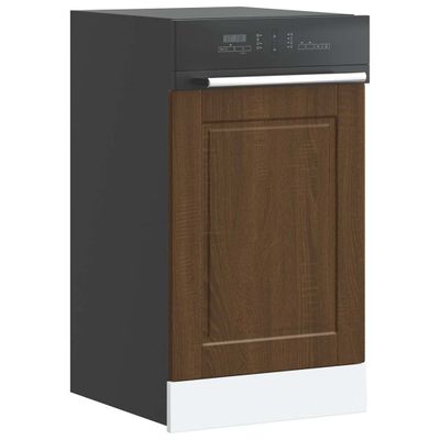 vidaXL Panel umývačky riadu Porto hnedý dub 45x1,5x57 cm kompozitné drevo