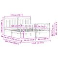 vidaXL Rám postele 2 pcs Včelí hnedý 205,5 x 185,5 x 100 cm