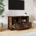 vidaXL TV skrinka dymový dub 80x35x50 cm spracované drevo