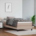 vidaXL Boxspring posteľ s matracom kapučínová 100x200 cm umelá koža