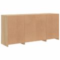 vidaXL Komoda s LED svetlami dub sonoma 142,5x37x67 cm