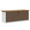 vidaXL Lavica do predsiene "BODO" Biela a hnedá 114x40x45 cm