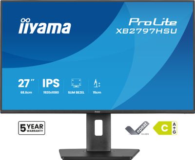 iiyama ProLite/XB2797HSU-B1/27''/IPS/FHD/120Hz/4ms/Čierna/5R